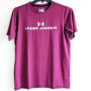 NWOT Under Armour logo tees size L
